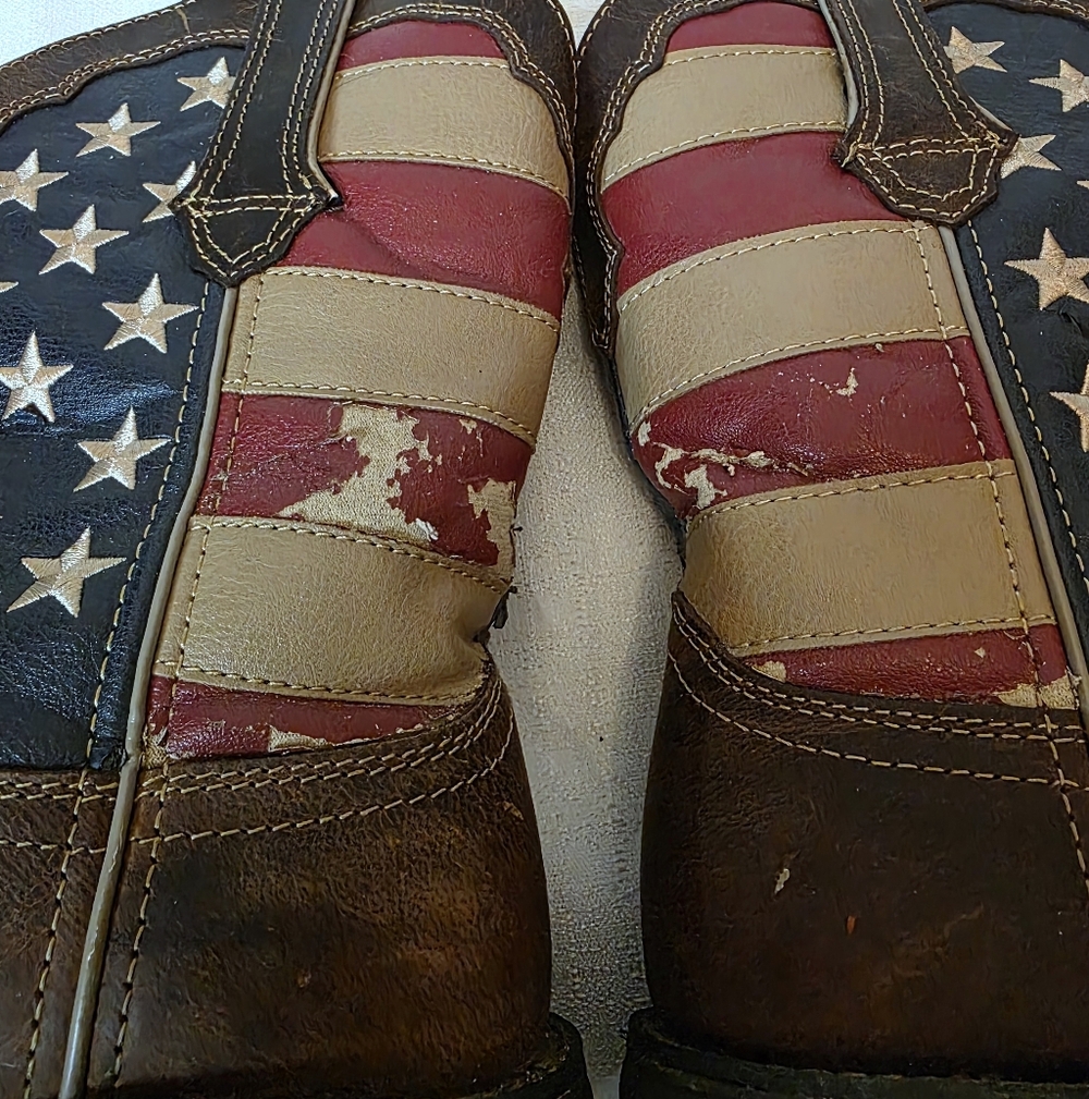 Durango 10" Lady Rebel American Flag Patriotic Western Cowgirl Boots Size 7.5 - Picture 4 of 11
